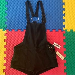 Bullhead Denim Black Overalls